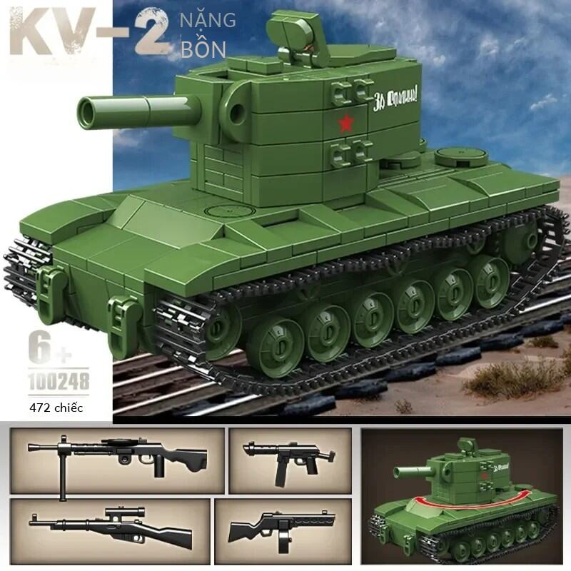 KV-2 Xe Tăng Khối Xây Dựng Đồ Chơi Quân Sự Chủ Đề Chiến Tranh Thế Giới Thứ Hai Sưu Tập Mô Hình Thích Hợp Cho Trẻ Em Từ 6-12 Tuổi Giáng Sinh & Quà Tặng Sinh Nhật