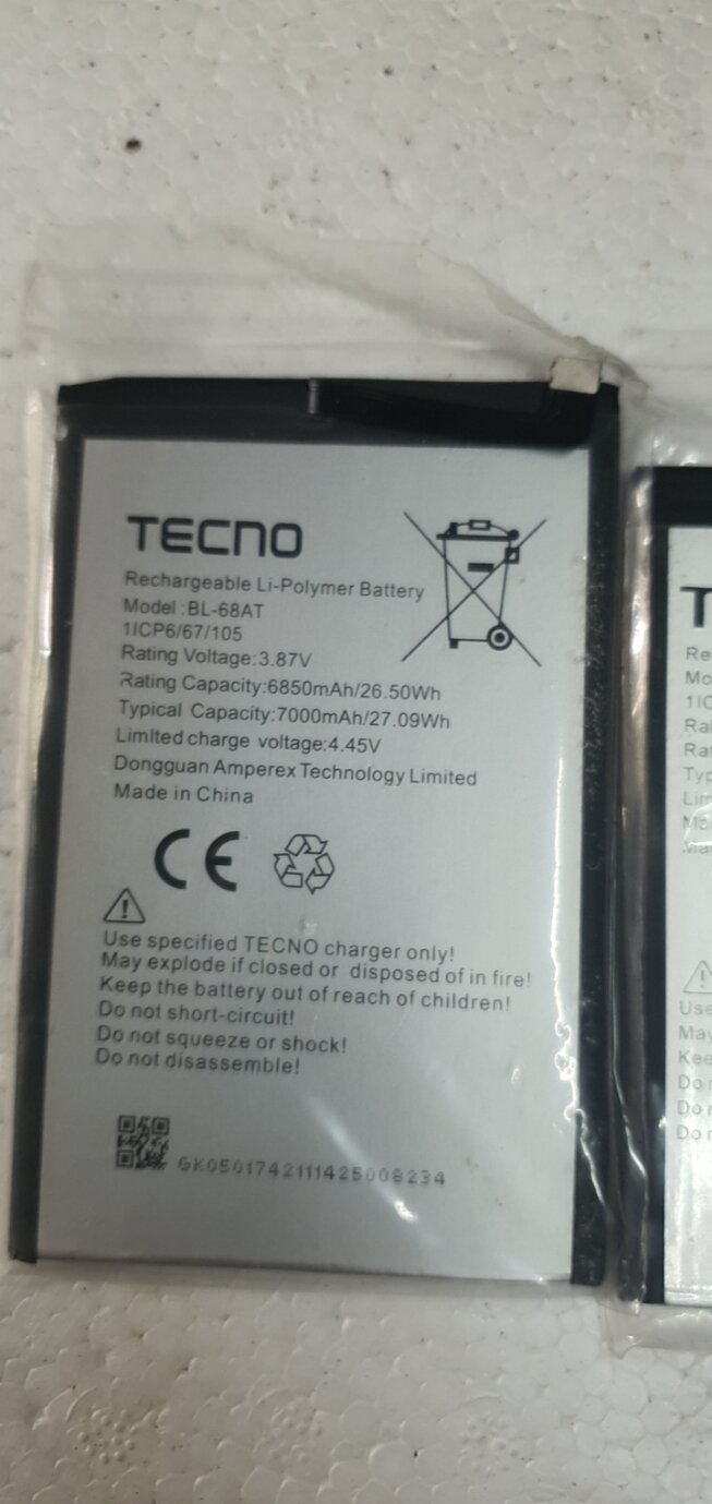 pin Tecno Pova 2/pova 3/Bl68AT