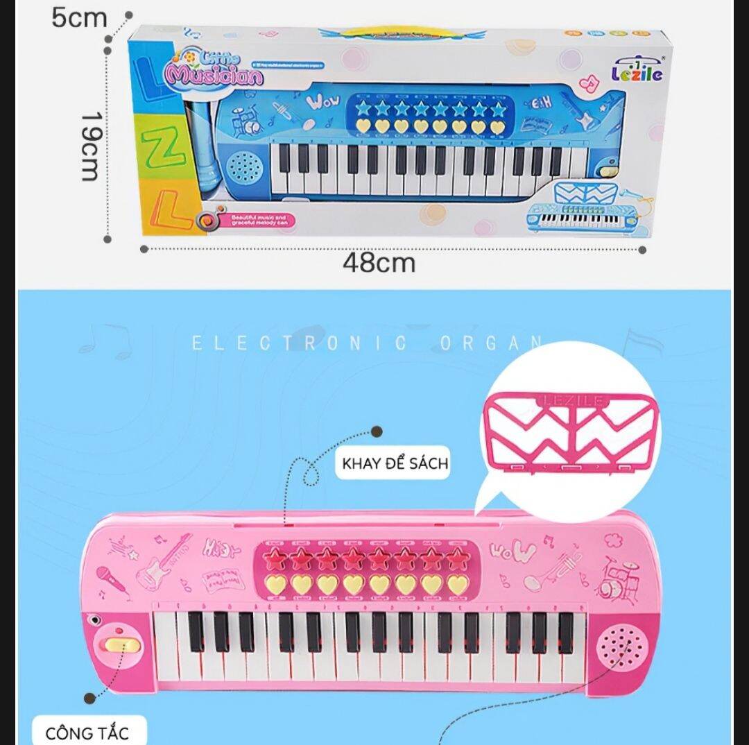 [TẶNG KÈM PIN ] Đàn piano mini kèm mic cho bé