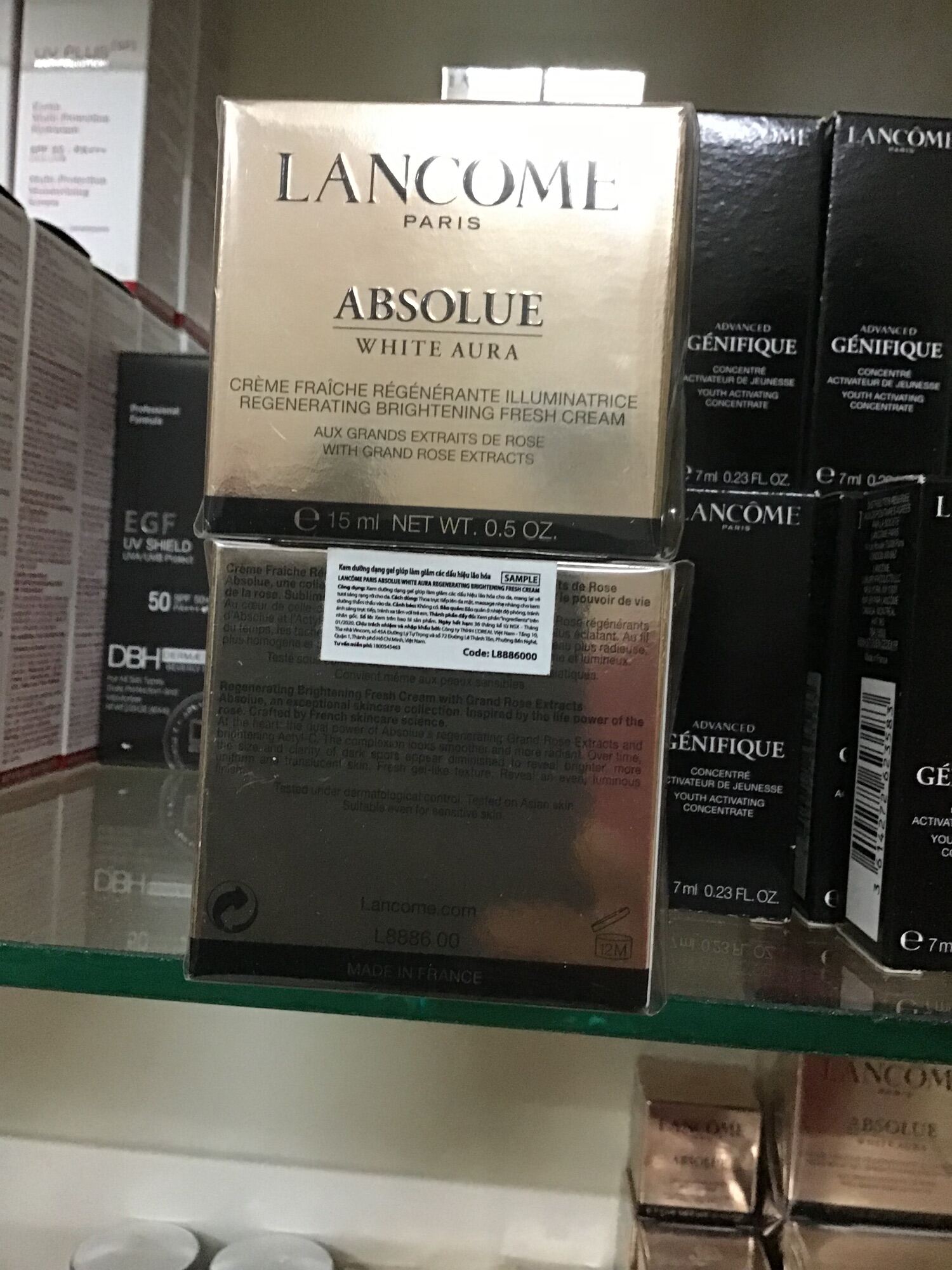 Combo 10/20 Gói Kem Dưỡng Siêu Cao Cấp Tế Bào Gốc Lancome 1Ml