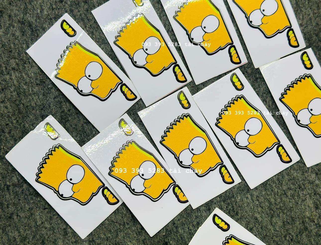 [ 1 MIẾNG ] TEM SIMSON VÀNG SIÊU TRONG SUỐT DÁN TRANG TRÍ XE
