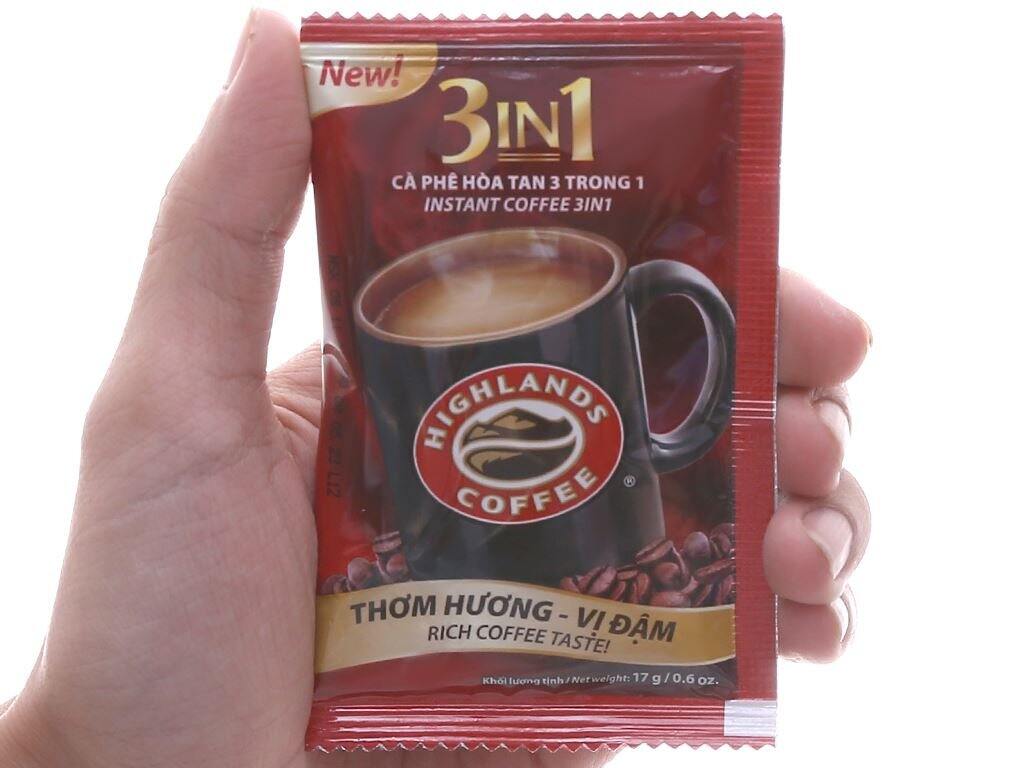 Cà phê sữa hòa tan HIGHLANDS COFFEE hộp 10 gói (10 gói x 17g)