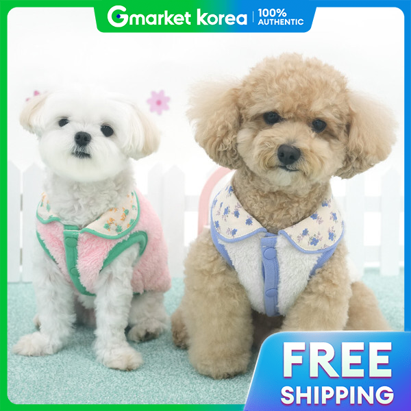 Pet Dog Bear Flower Collar Snap Button Fleece Vest Giá 422,750 Đồng*Miễn phí vận chuyển