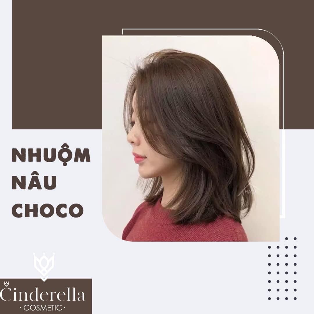 (Sale Gốc) Nhuộm Tóc Nâu Choco kèm oxi và gang tay