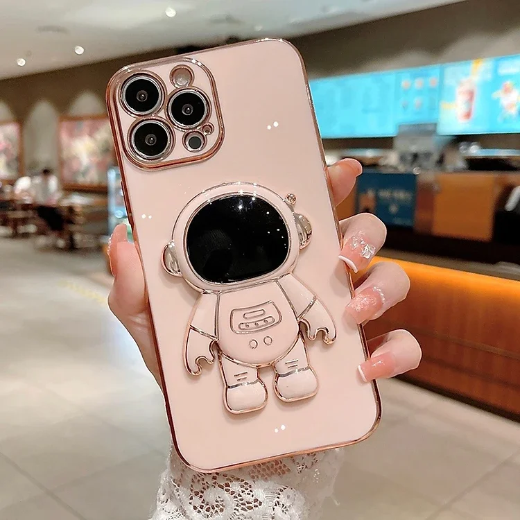 ốp lưng iphone 6Plus, iphne 7Plus,  iP 8Plus  iphone X, Iphone 11 phi hành gia giá đỡ