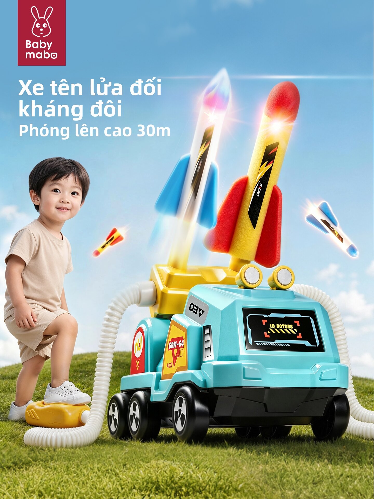MABAOMABAO | Light-Up Rocket Launcher Toy