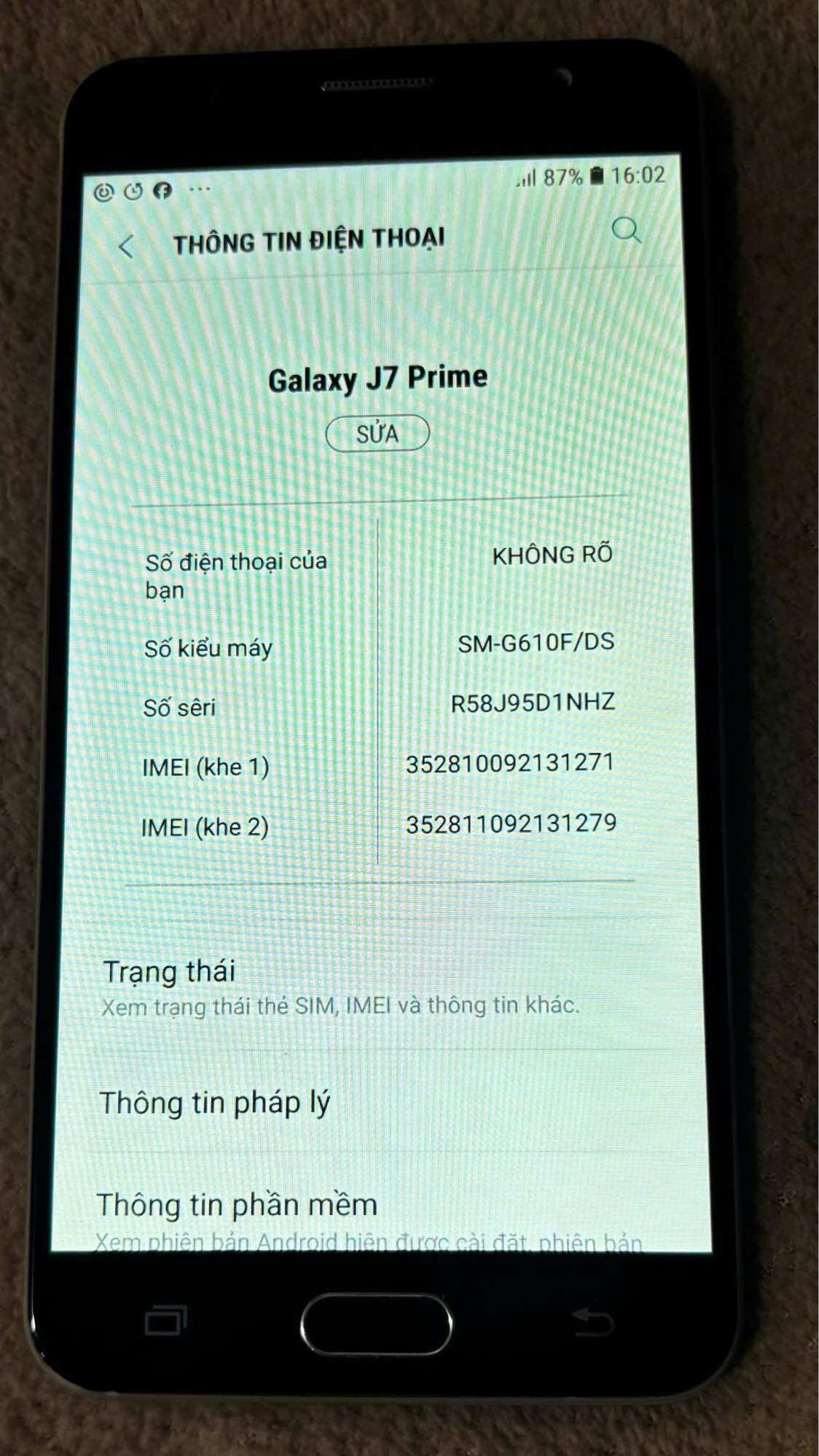 Điện thoại Samsung j7 prime