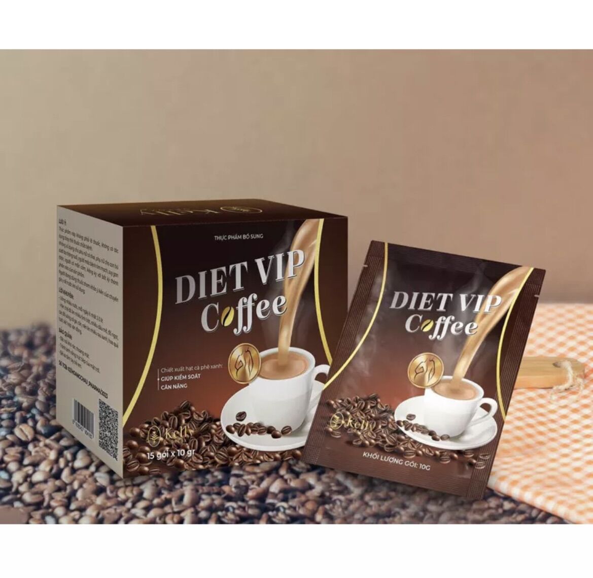 Cà Phê Giảm Cân Diet Vip đã sản xuất lại (MẪU CŨ CHỈ THAY BAO BÌ)