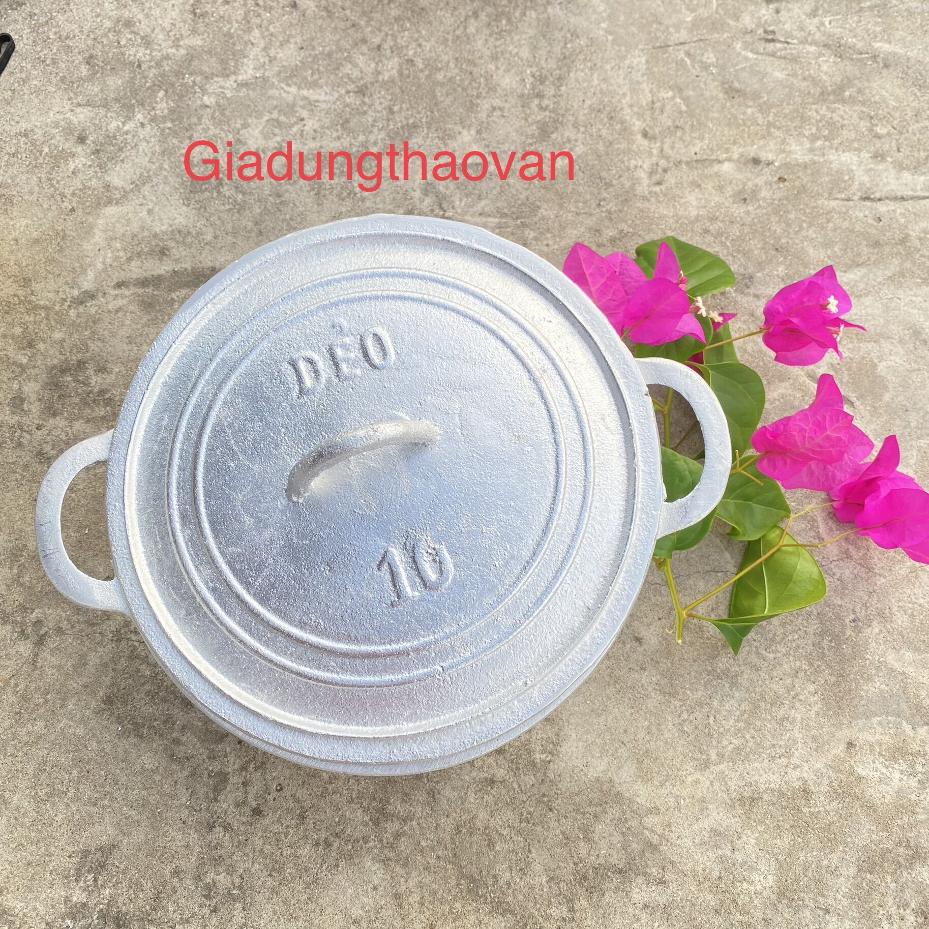 Nồi gang đúc nguyên khối 19cm , 21cm , 23cm , 25cm , 27cm , 29cm , 31cm
