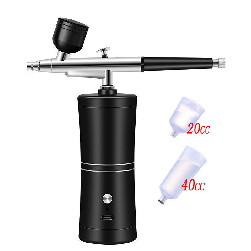 Hệ Thống Súng Phun Không Dây Sạc Lại Được Di Động Tích Hợp Máy Nén Hoạt Động Đơn Dùng Cho Làm Đẹp Khuôn Mặt Vẽ Móng Phun Xăm Thủ Công Mỹ Nghệ Vẽ Bánh Kem.