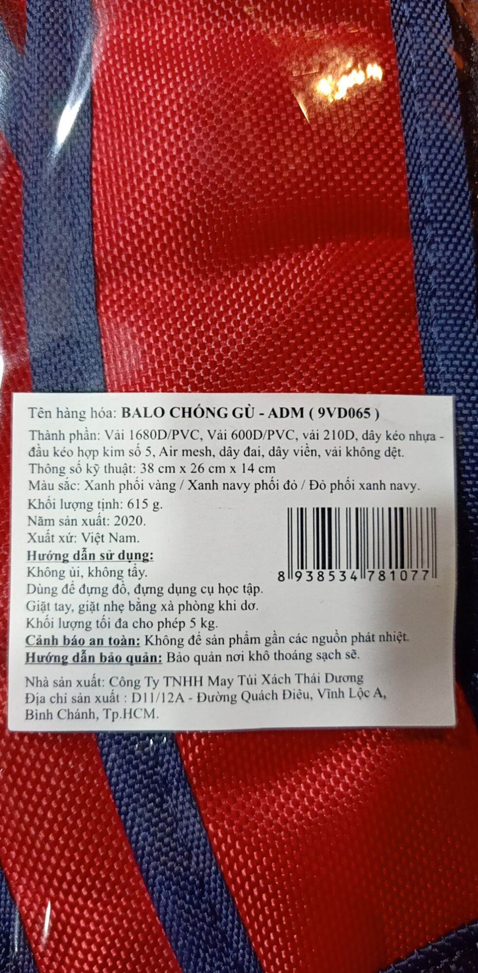 ba lô chống gù vinamilk
