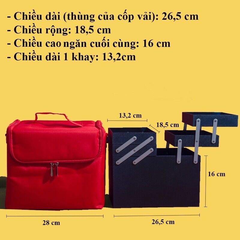CỐP VẢI ĐỰNG ĐỒ NAIL ( GIAO MÀU NGẪU NHIÊN )