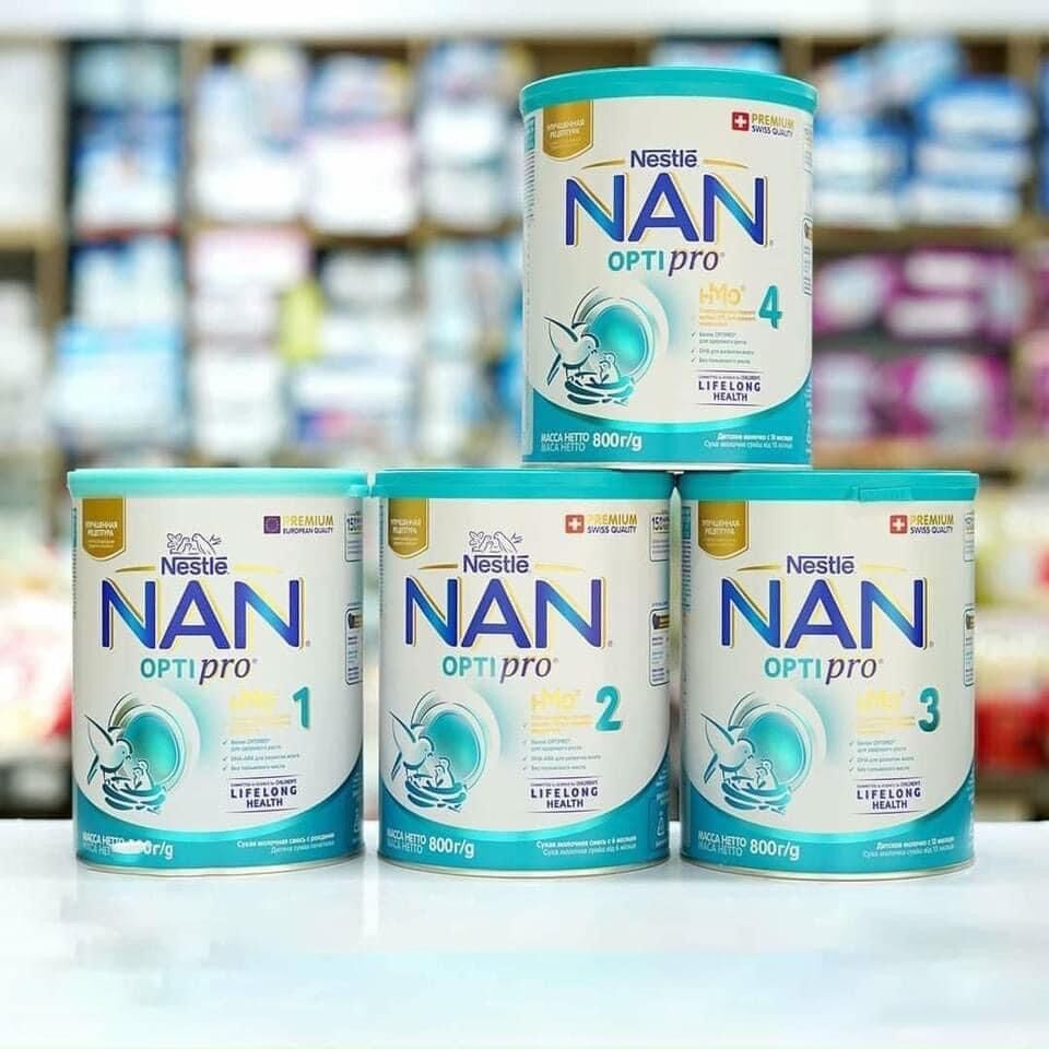 Sữa Bột Nan Nga Số 1,2,3,4 lon 800gr