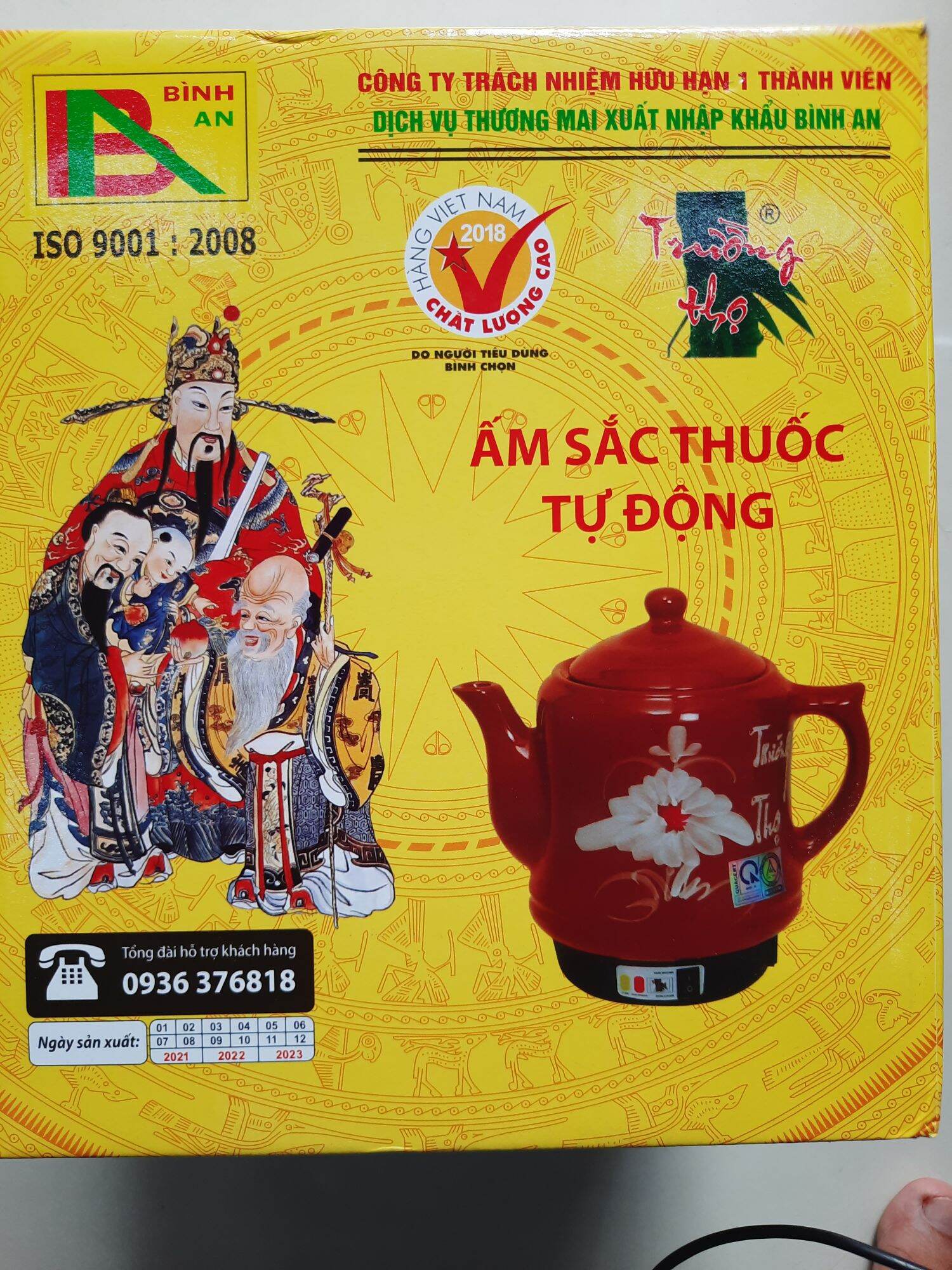 Ấm sắc thuốc tự động Trường Thọ 3,2 lít