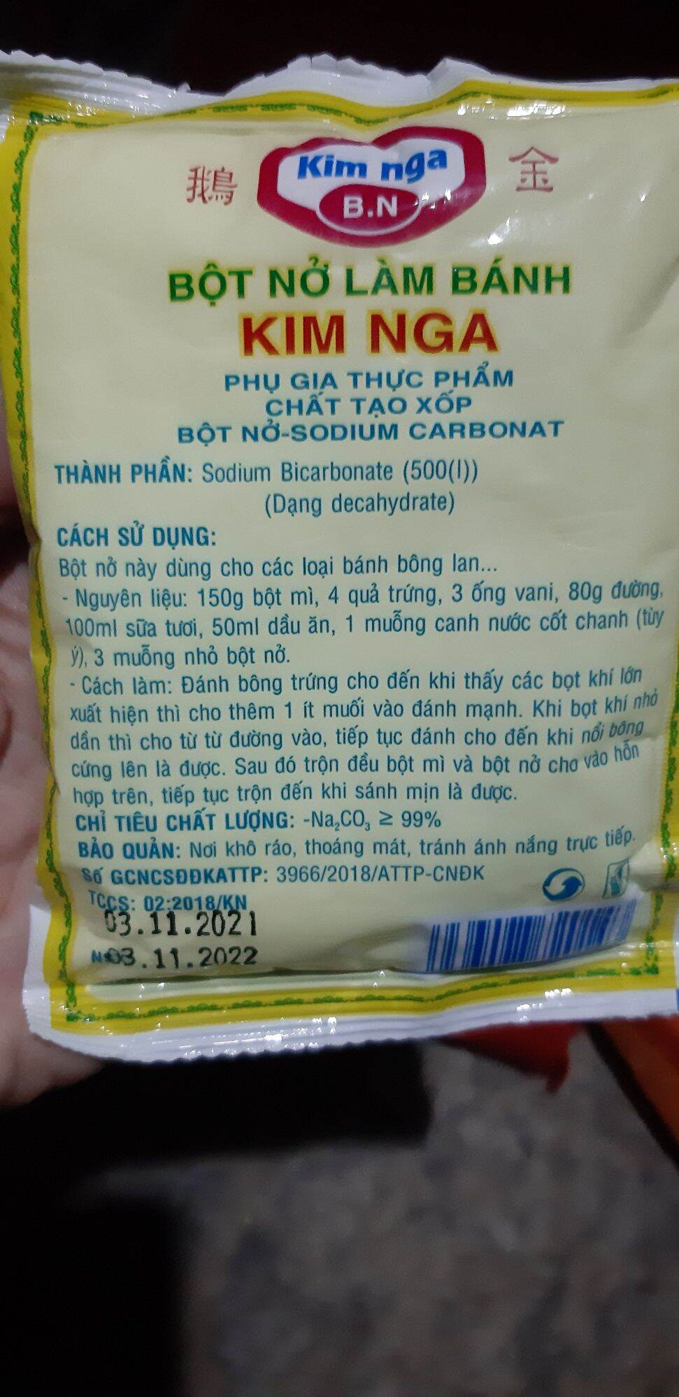 Bột Nở Làm Bánh Kim Nga - gói 100gr