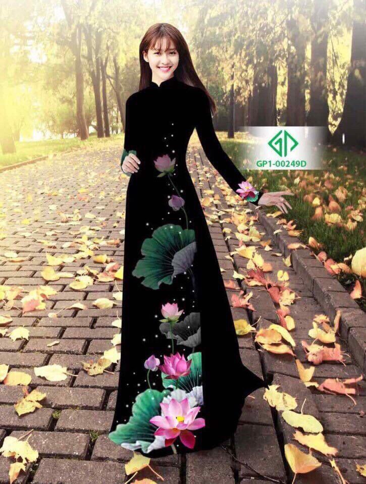 Vải áo dài hoa sen