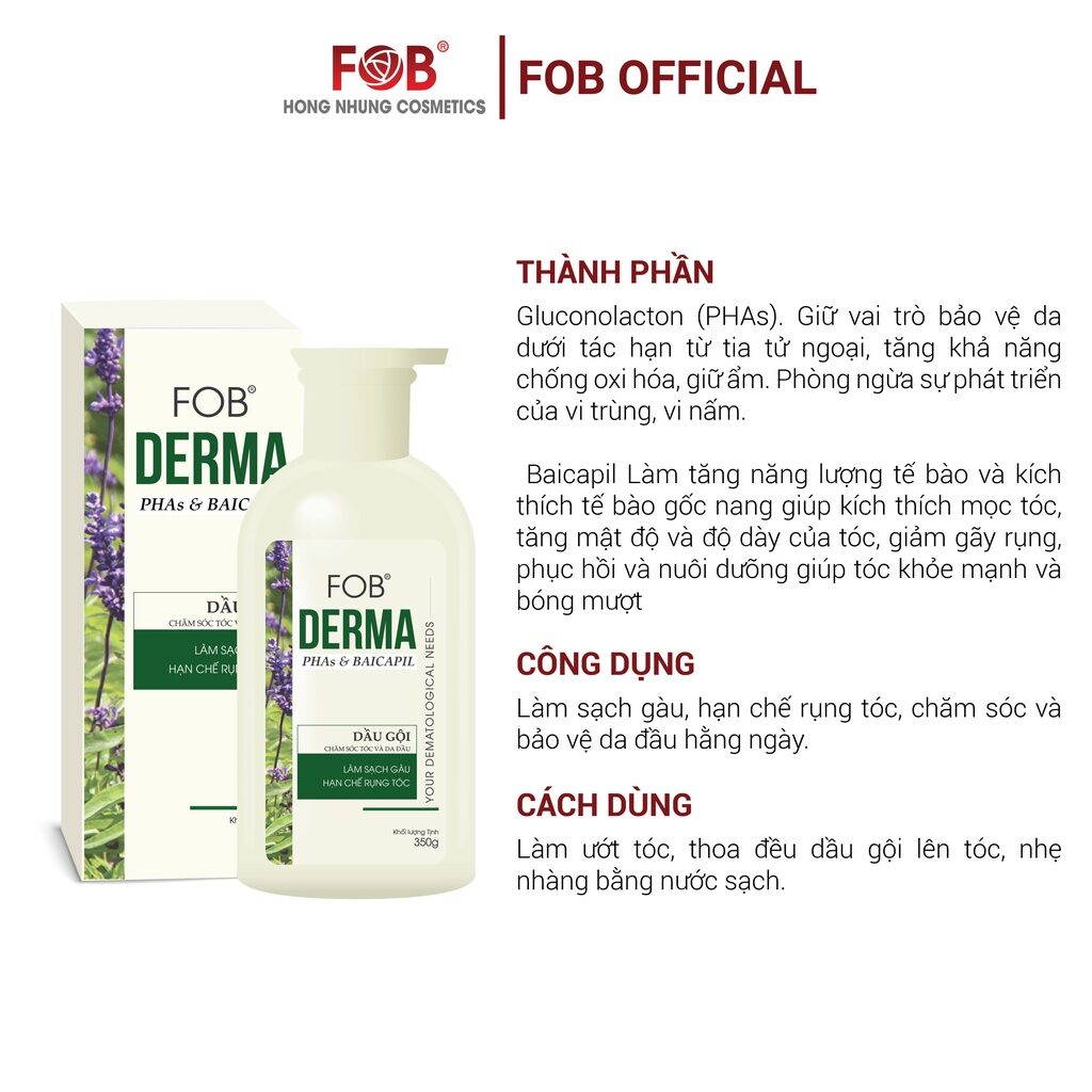 FOB dầu gội dược liệu phòng chống gàu rụng tóc