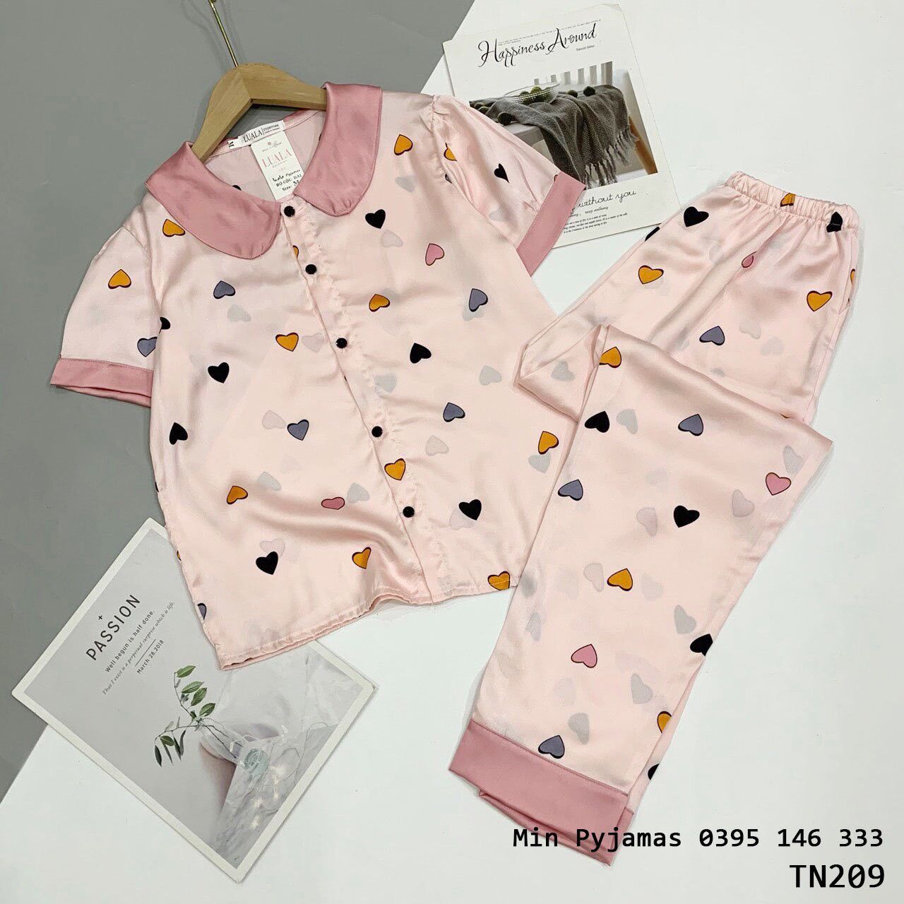 BỘ NGỦ LỤA SATIN CỘC DÀI - Bộ Pyjama mặc nhà siêu mát quần dài