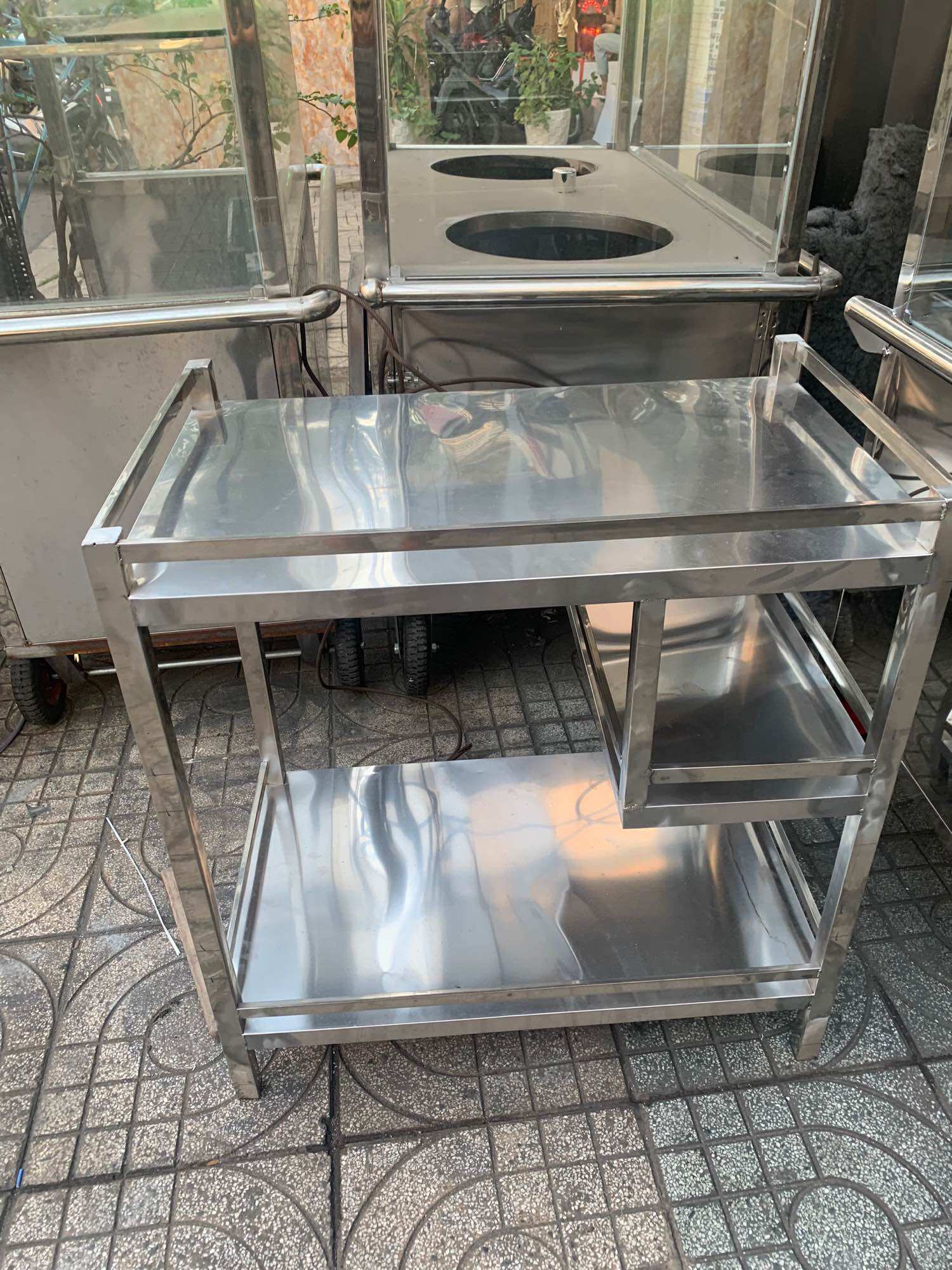 Kệ bếp gas inox 50x80x85cm bền đẹp,chất lượng,chắc chắn ,chịu lực tốt