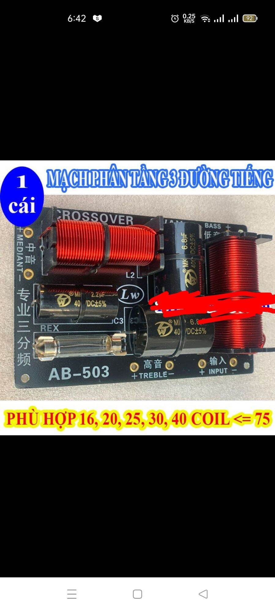 Phân tần 3 loa AB503 giá 1 chiếc