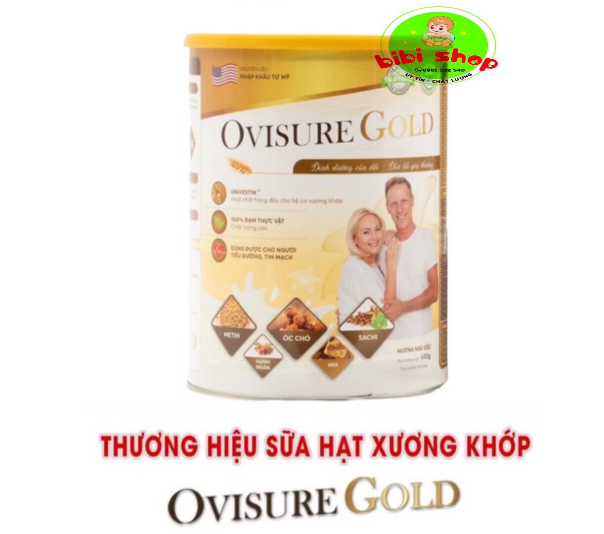 Sữa Ovisure gold sữa hạt xương khớp Ovisure gold 650gr hàng chính hãng