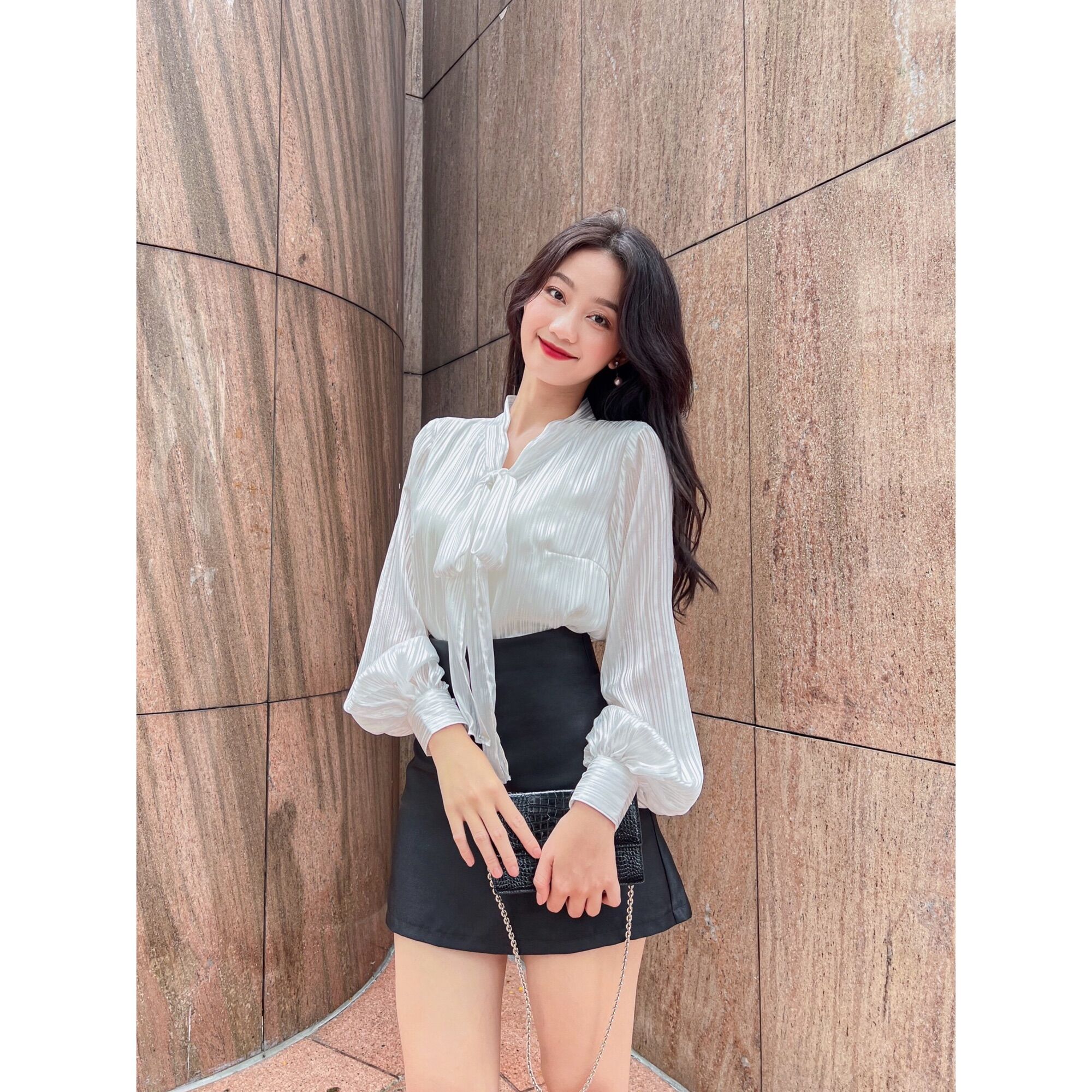 Áo sơ mi công sở kiểu nữ tay phồng hàn quốc lucetfashion kate shirt