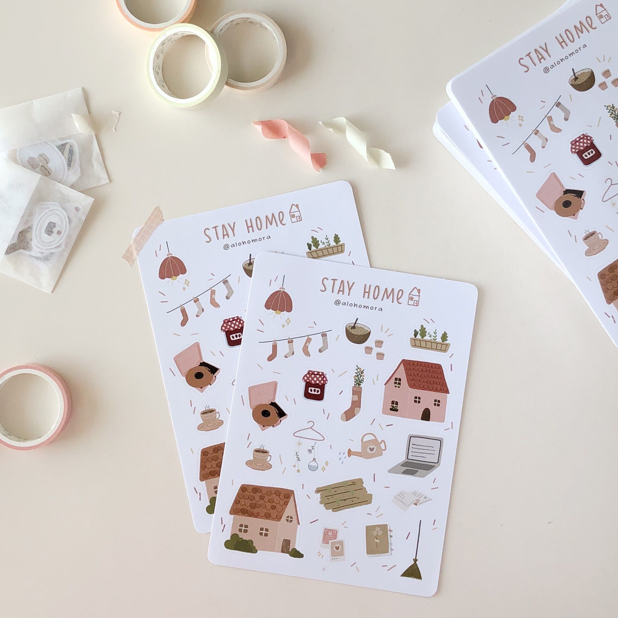 [HCM]Hình dán / Sticker STAY HOME | immoo |