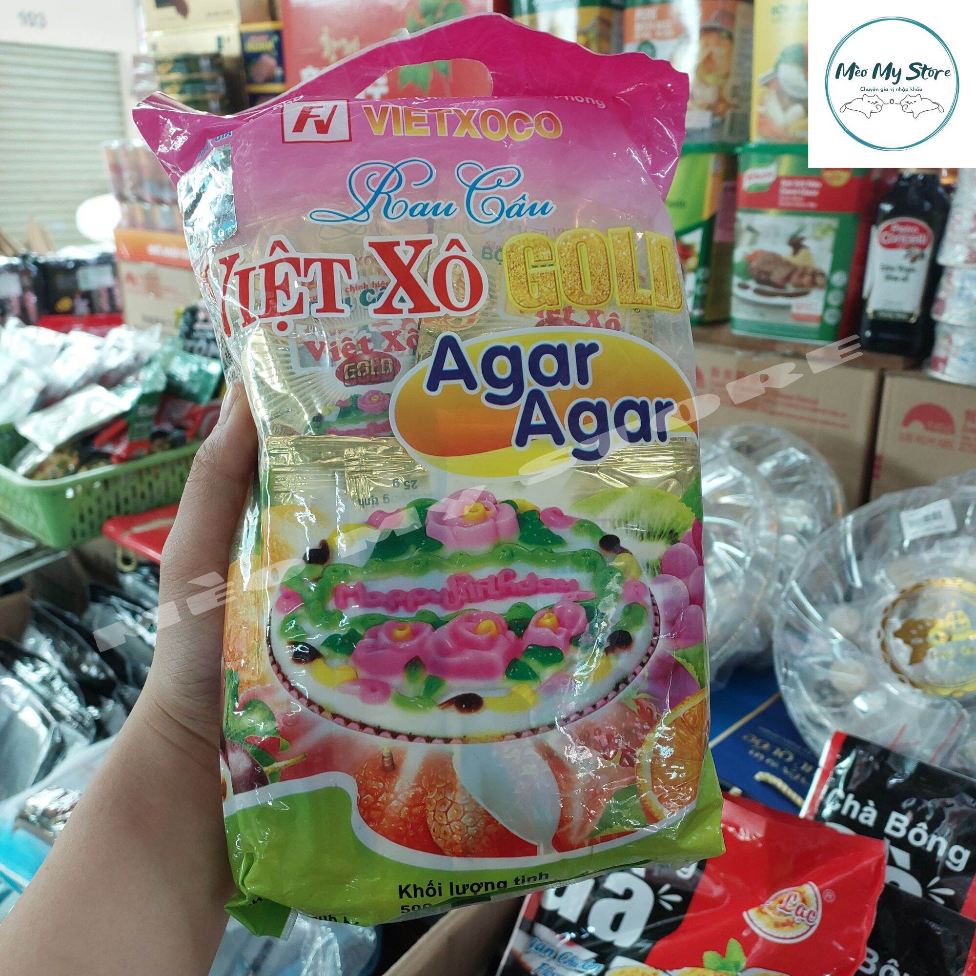 Bột rau câu giòn agar việt xô gold 20gói × 25gram