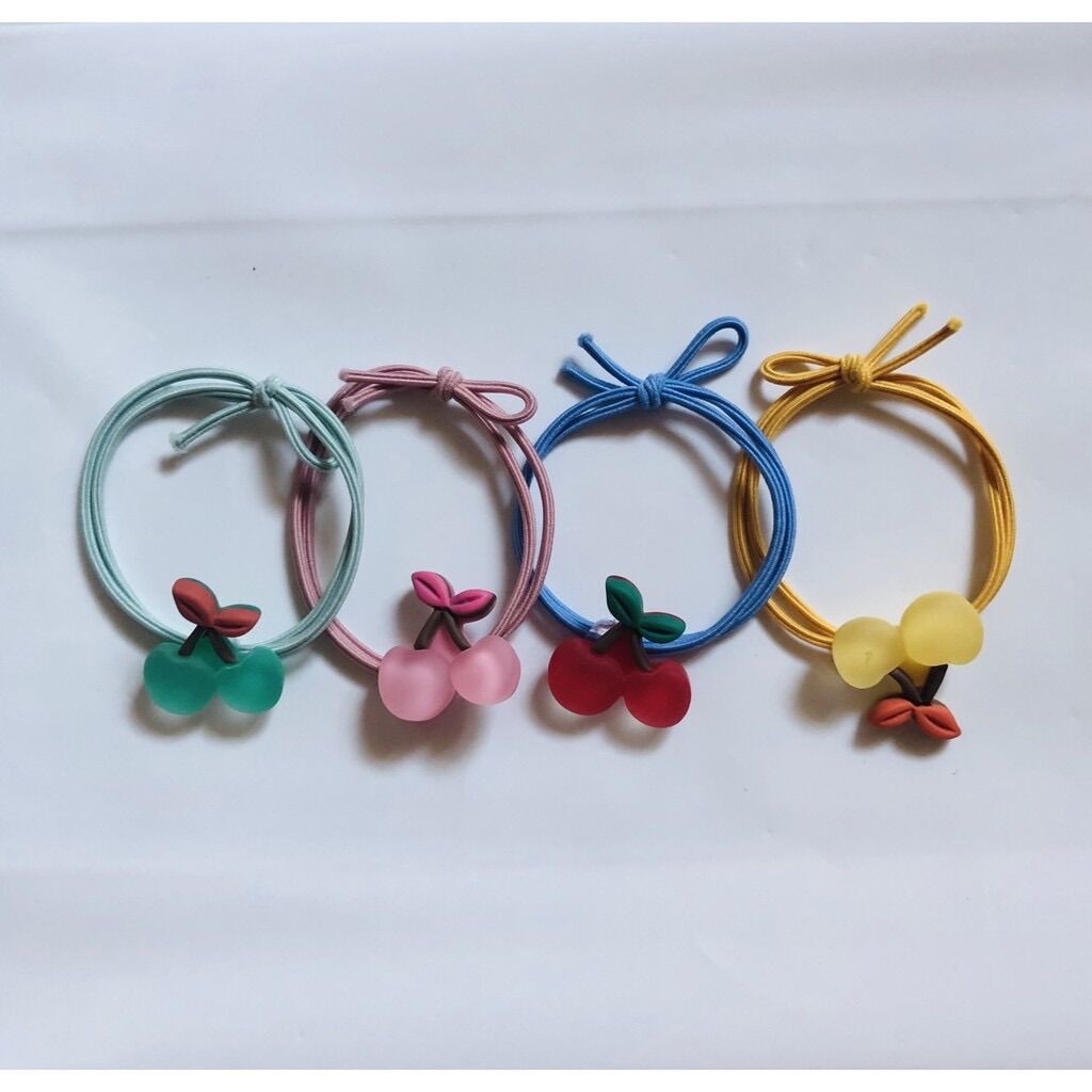 🌈Tồn Kho_ Sỉ 100 Sợi dây Cột Tóc CHERRY Dễ thương