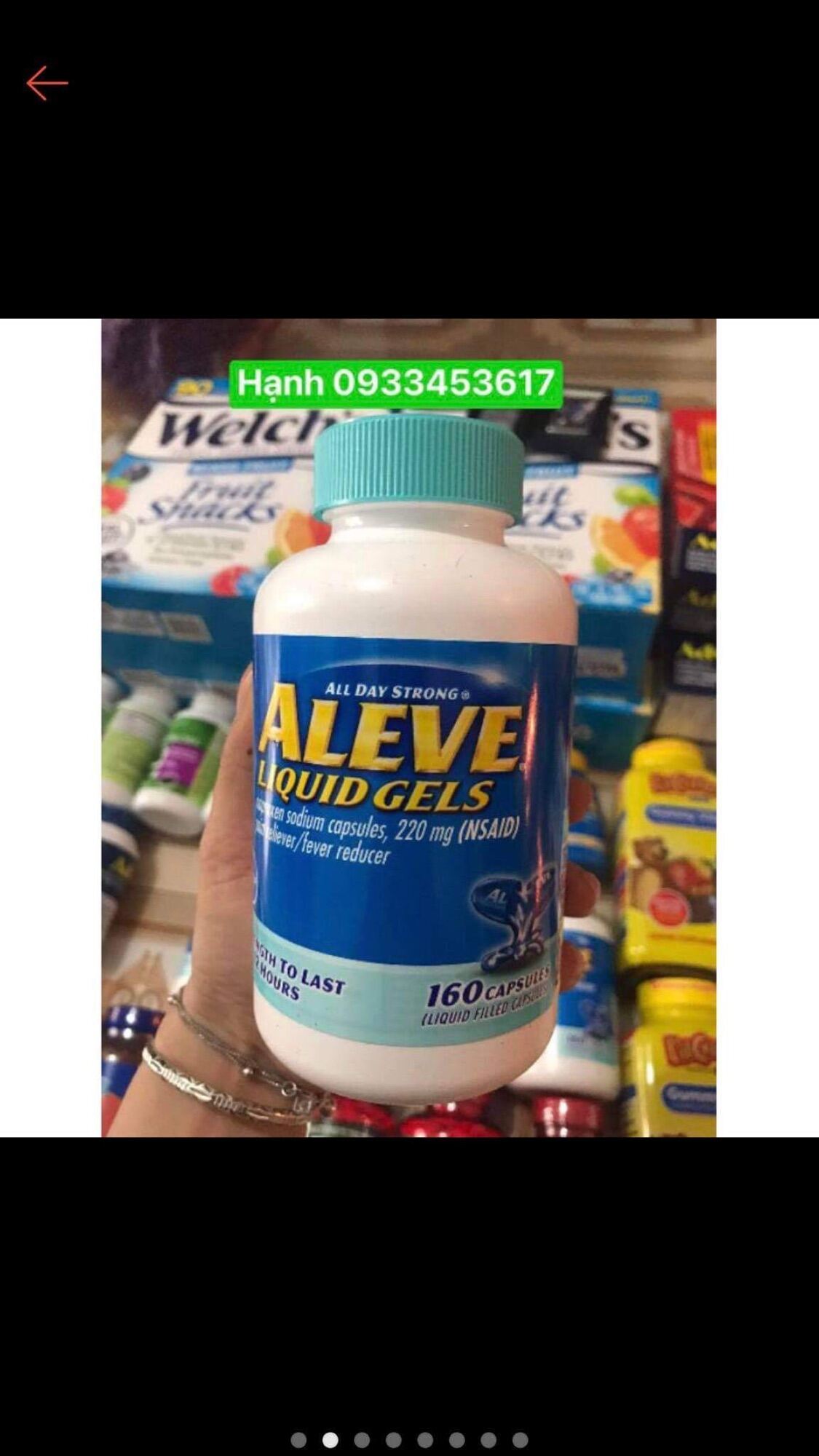 Aleve Liquid gels 160 viên