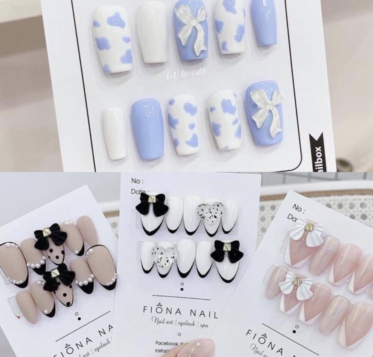 Nail box móng úp thiết kế kèm keo và dũa
