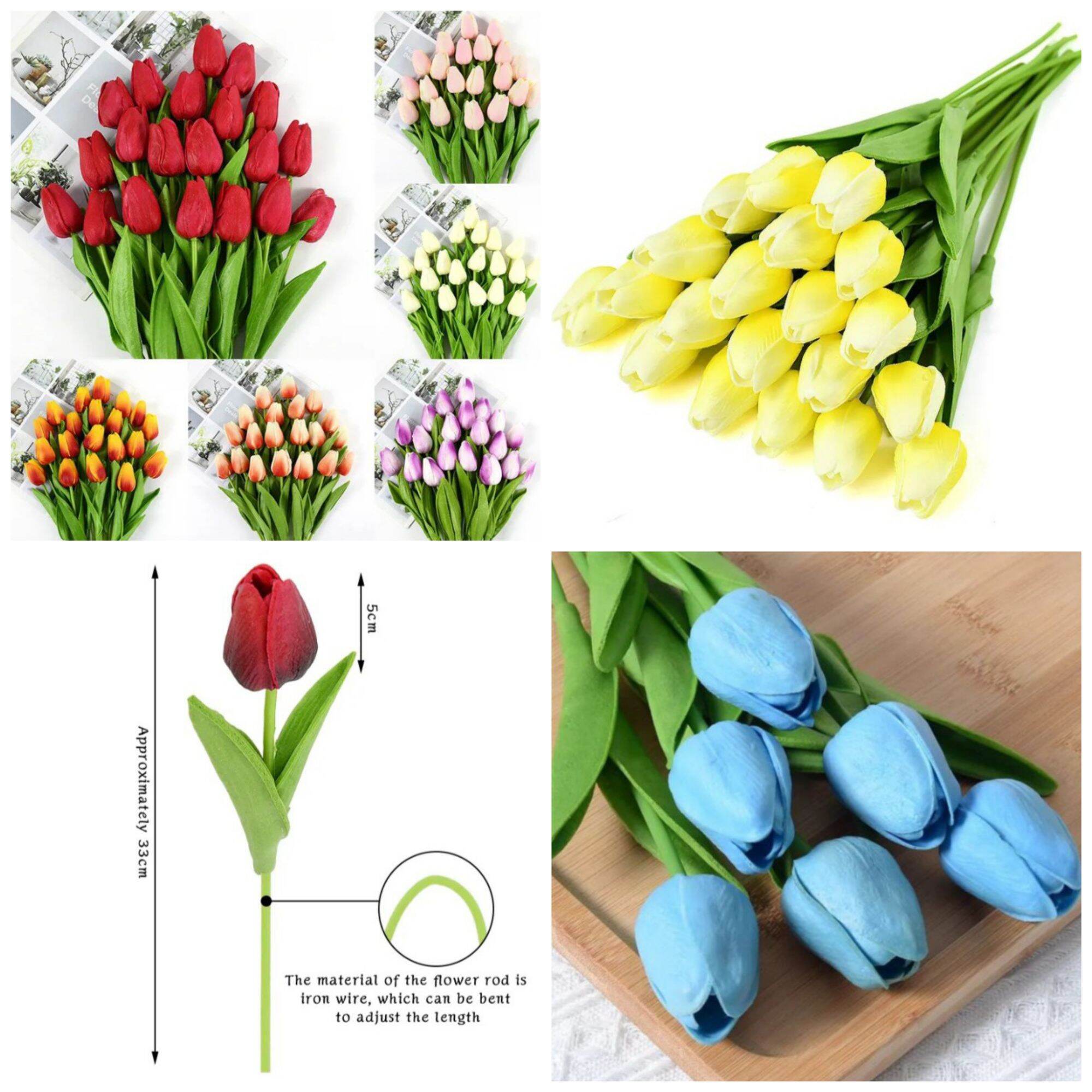 Hoa tulip giả "tulip holland " trang trí nhà cửa