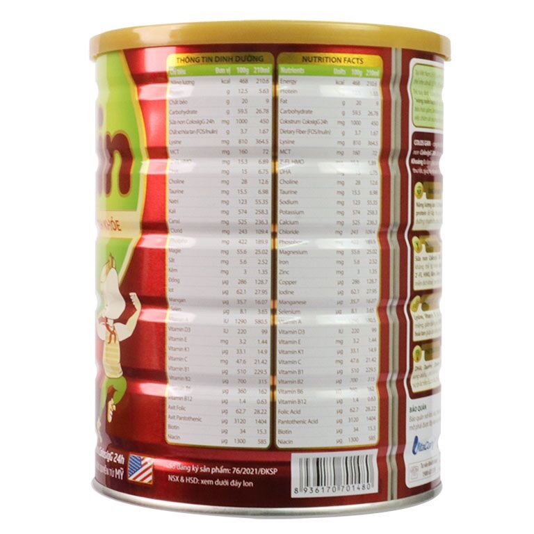 Colos Gain 0+ 1+ 800gr (date 2026 mã Qr tích xu đầy đủ)