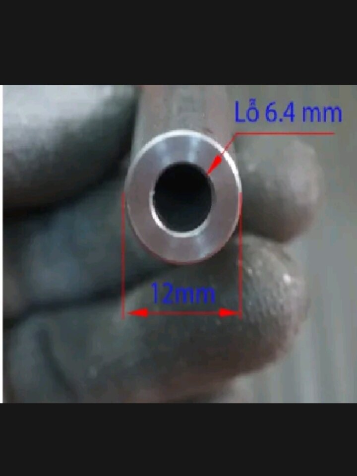 Ống thép đúc lỗ 7.00mm phi tròn 12 mm trong cơ khí nhiều kích thước lựa chọn)