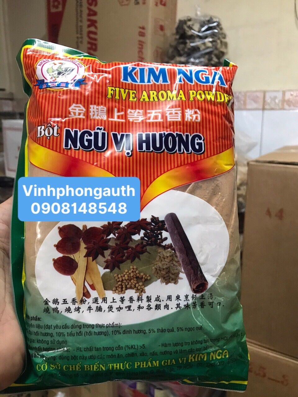 Bột ngũ vị hương Kim Nga 500gr