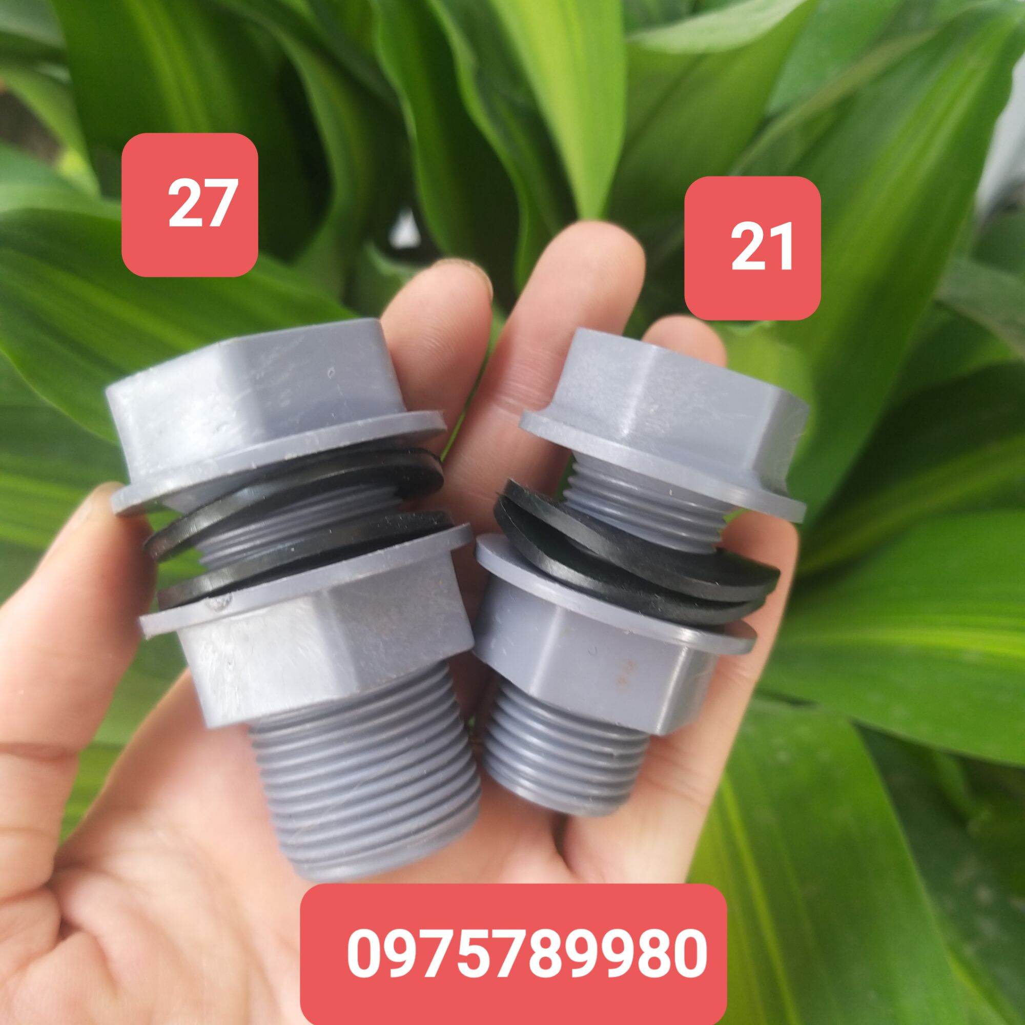 Ốc siết bồn nhựa PVC phi 21,27