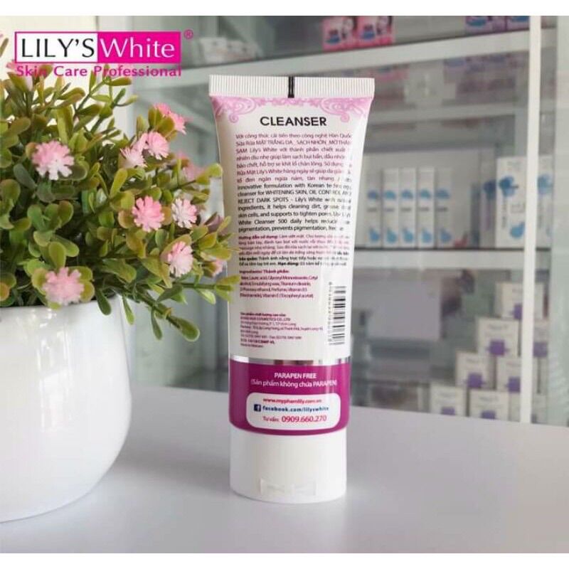 Sữa Rửa Mặt Lily White Dưỡng Trắng Da Sạch Nhờn Mờ Thâm