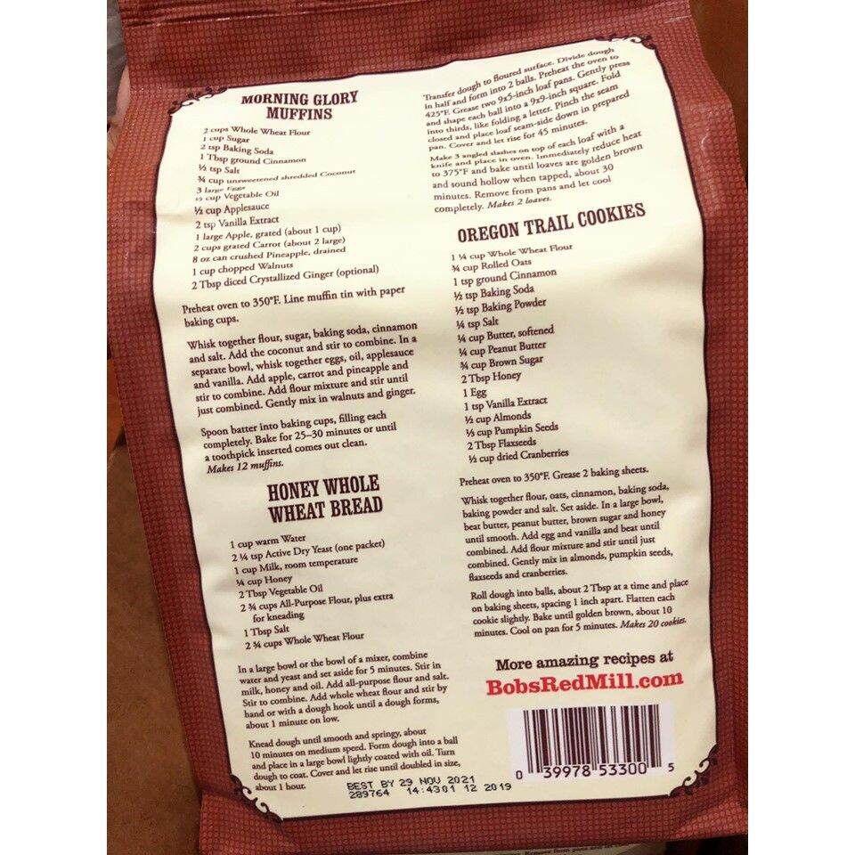Bột mì nguyên cám Bob's Red Mill