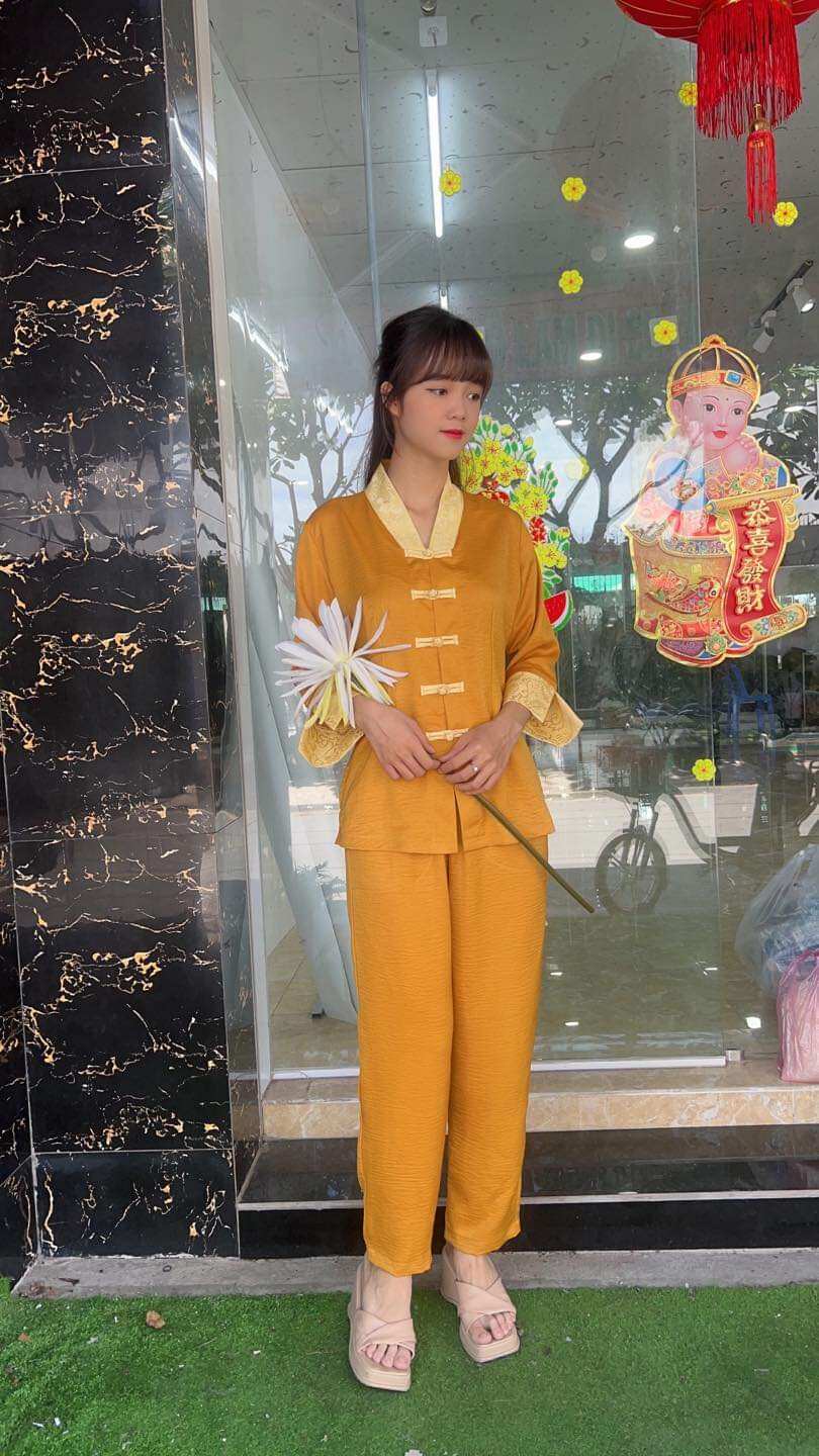 ĐỒ LAM ĐI CHÙA MẪU NỮ LỤA GẤM HÀNG CAO CẤP LOẠI 1