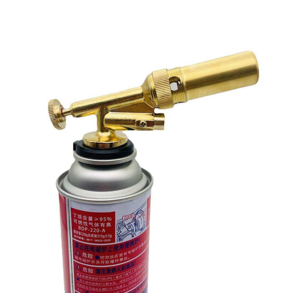 Khò gas 8801 đồng, đánh lửa tự động, có vòng điều chỉnh Oxy và phụ kiện thay thế