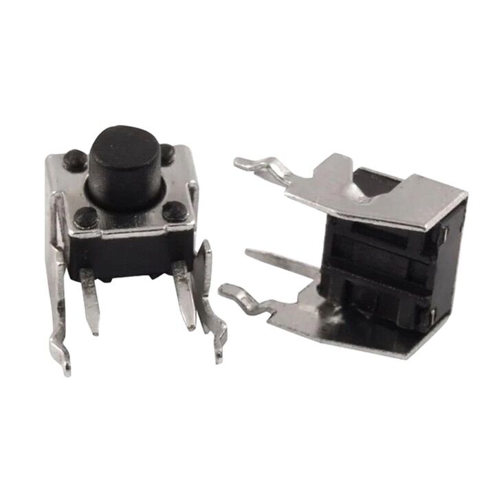 Phím bấm , nút nhấn 4 chân đứng nằm ngang 6x6x5mm nút bấm