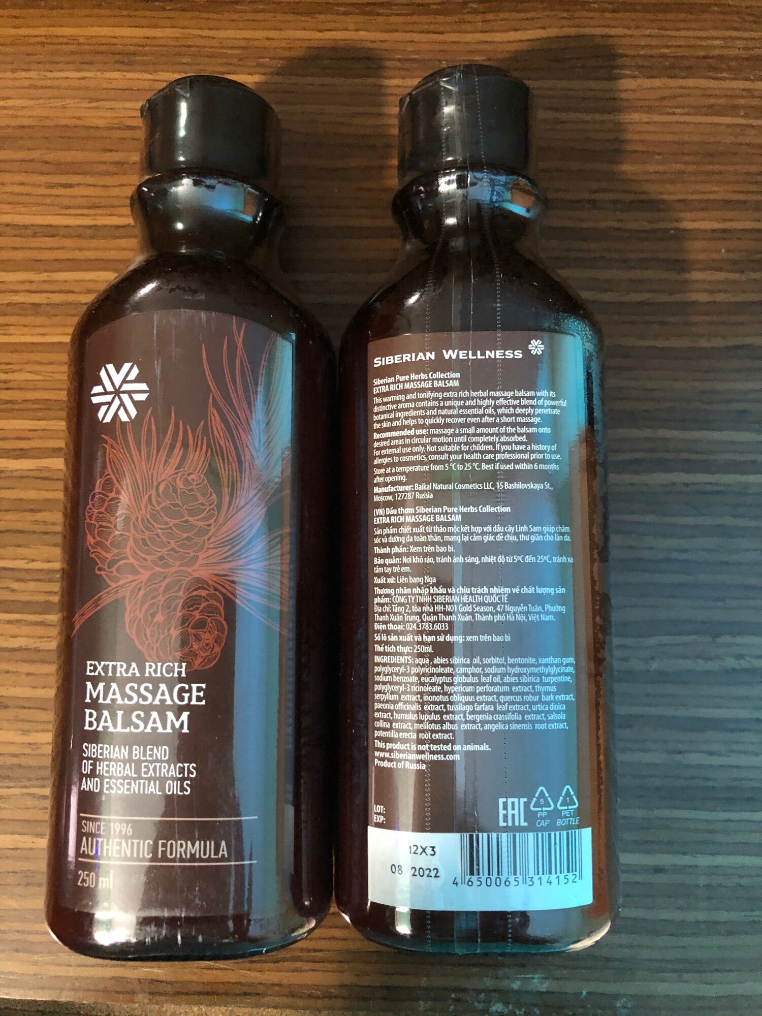 [HCM]Dầu mát-xa hạ sốt Balsam Siberian Health Extra rich massage Balsam