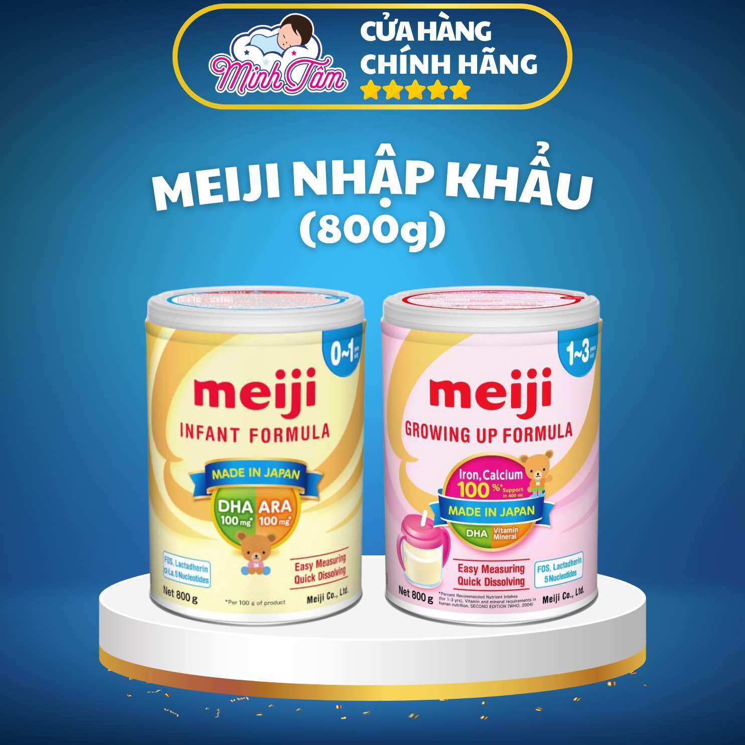Sữa bột meiji nhập khẩu số 0-1 và 1-3
