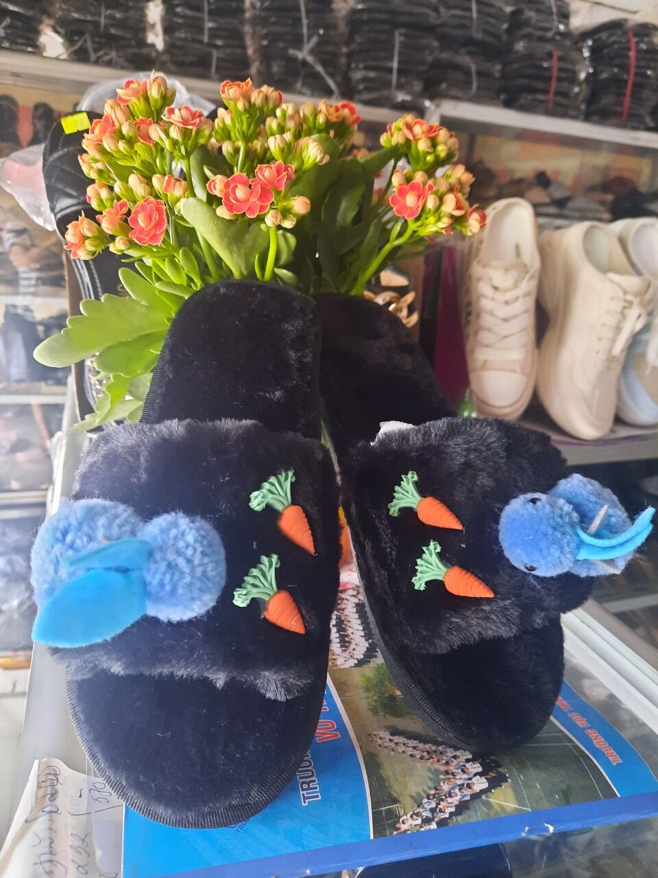 DÉP LÔNG HÌNH THỎ CÀ RỐT CUTE