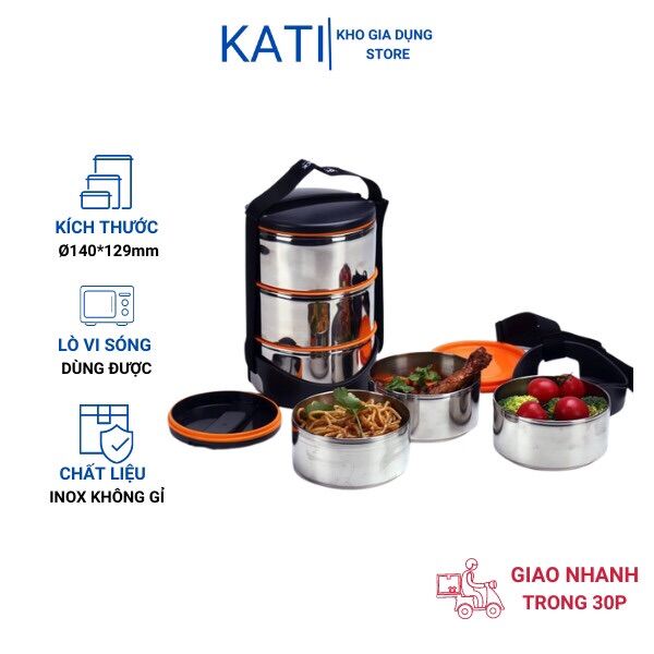 Cặp lồng cơm inox 3 tầng Lock&Lock LHC990 620ml