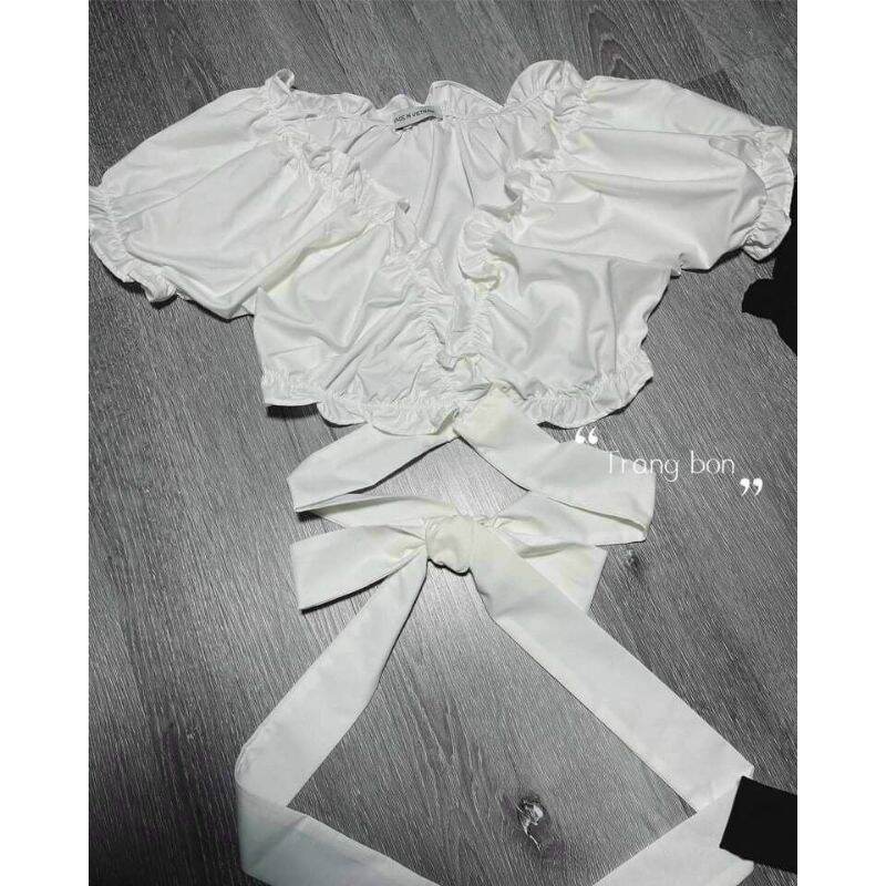 ÁO CROPTOP ĐAN DÂY CHÉO BỤNG XINH ĐẸP a22