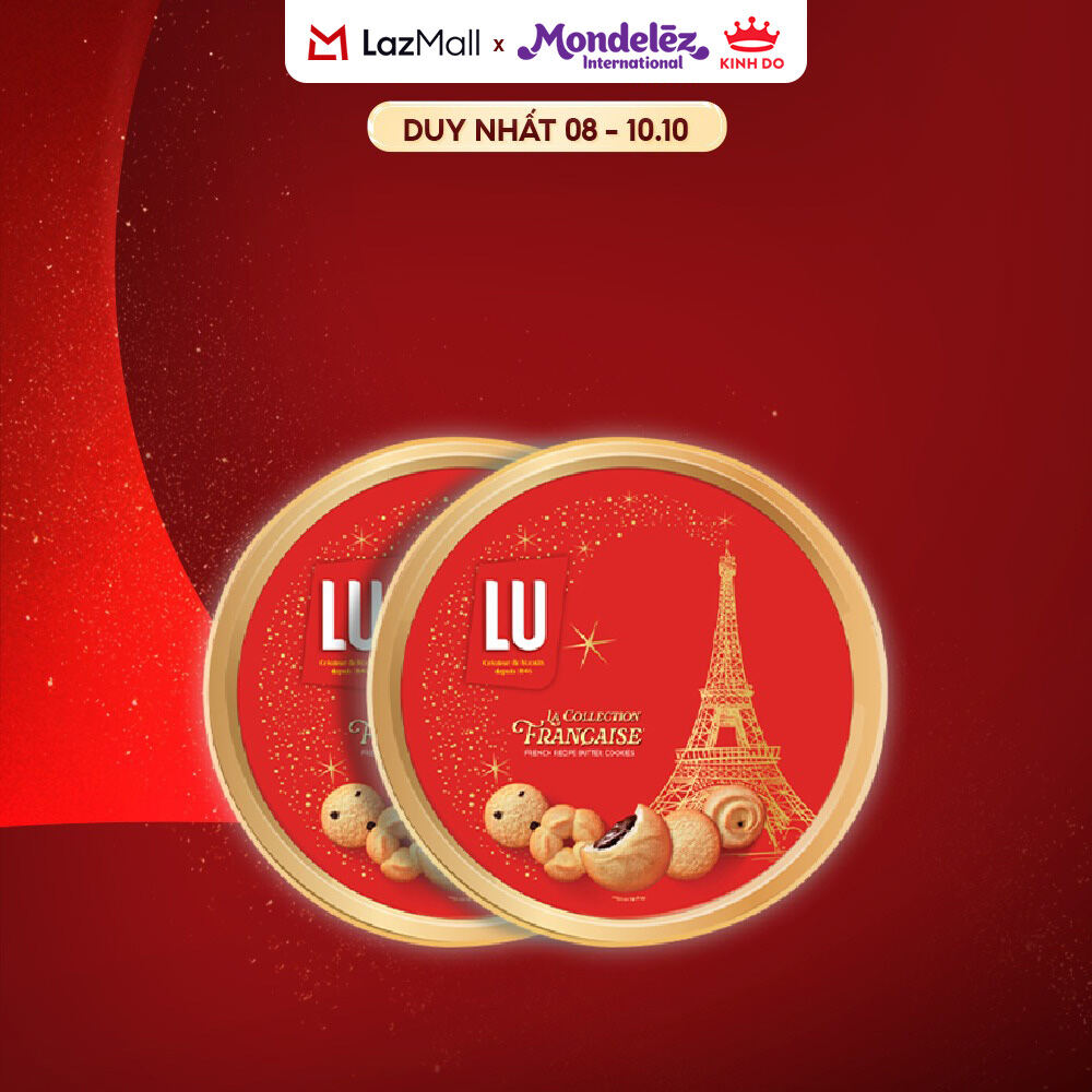 Bánh Quy Bơ Thập Cẩm Công Thức Pháp LU, Combo 2 Hộp X 180G