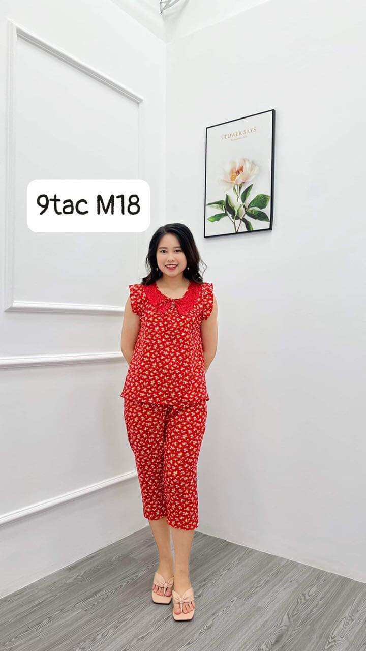 Đồ bộ lụa Hàn cổ tiểu thư, quần 9 tâc , đồ bộ nữ, đồ bộ mặc nhà