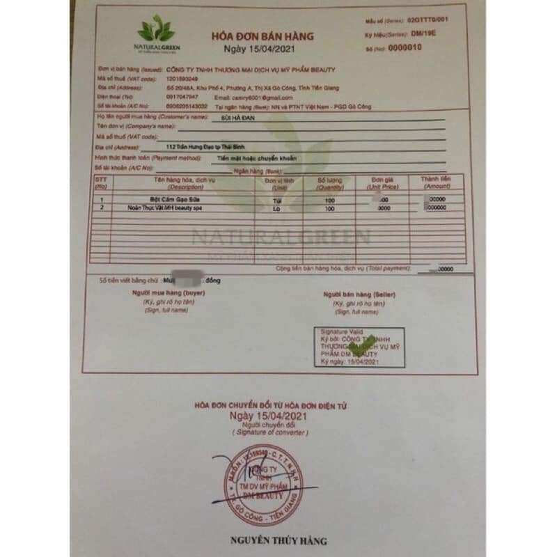 Noãn Thực Vật Sạch Mụn Mờ Thâm MH Beauty Spa ( Chính Hãng)