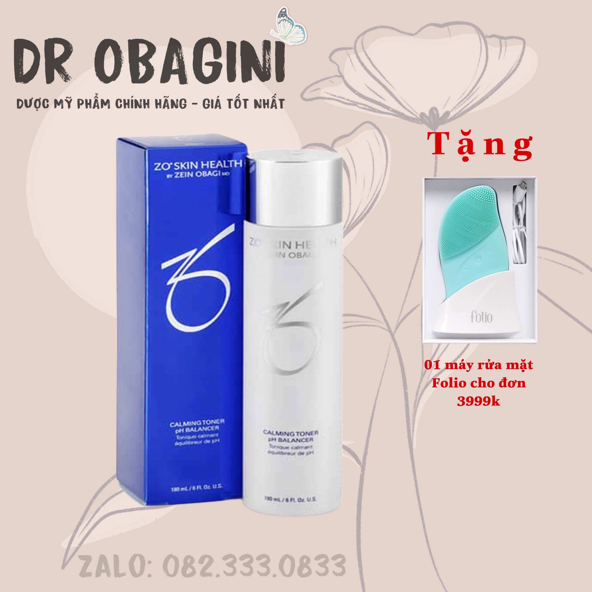 Nước hoa hồng calming skin toner zo